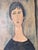 1970s Amadeo Modigliani Style Portrait Reproduction – Casein on Masonite Painting, Framed For Sale In Miami - Image 6 of 12
