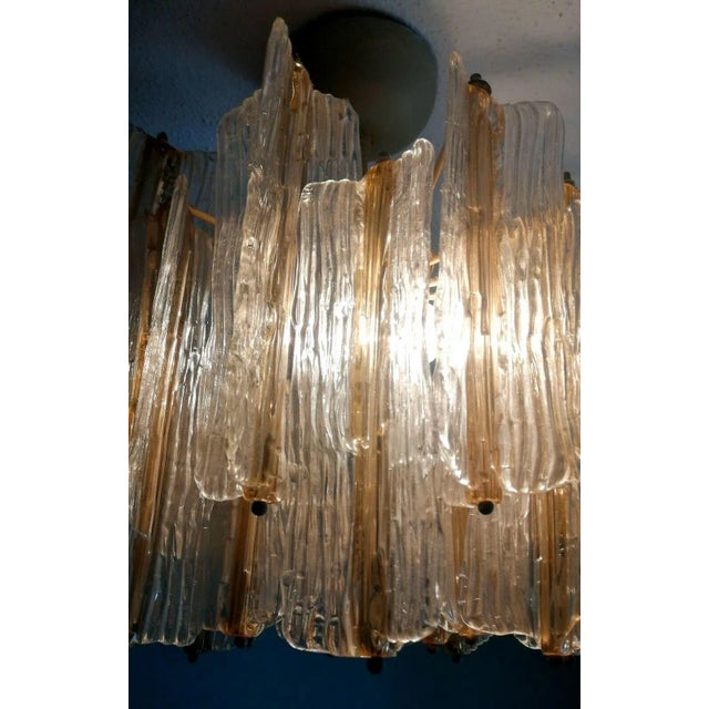 1960s Glass Bark Chandelier from Venini, 1960s For Sale - Image 5 of 6