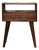 Solid Chestnut Night Table With Brass Details For Sale