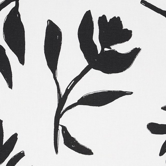 Contemporary Sample - Schumacher Laurel Fabric in Black For Sale - Image 3 of 5