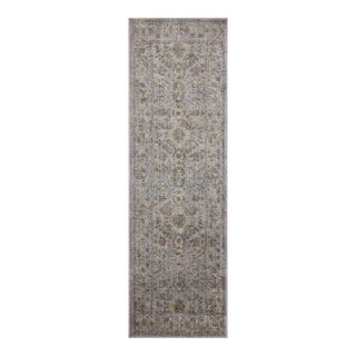 Jean Stoffer x Loloi Bradbury Grey / Multi 2'-6" x 12'-0" Runner Rug For Sale
