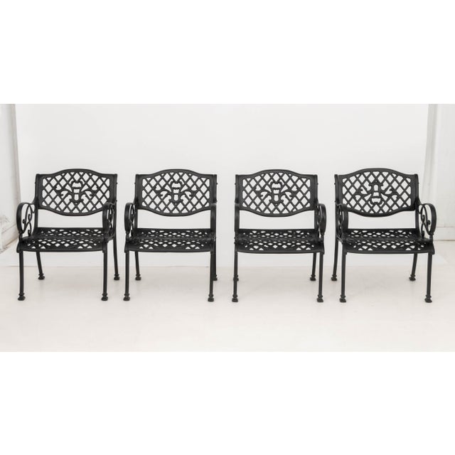 Metal American Cast Metal Patio Furniture Set, 5 Pieces For Sale - Image 7 of 15