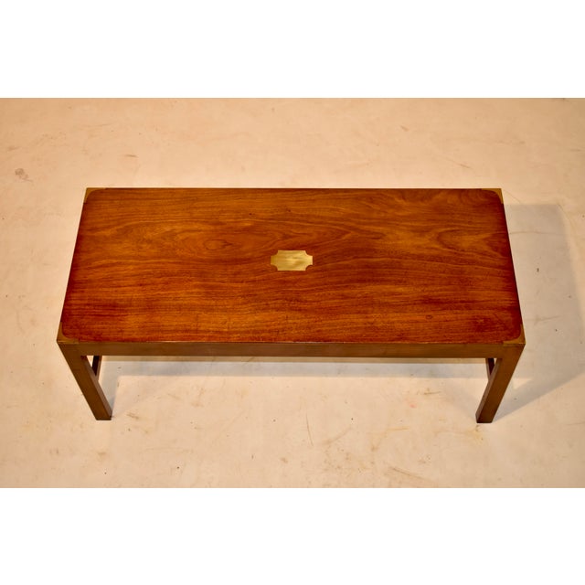 1960s English Mahogany Campaign Coffee Table, Circa 1960 For Sale - Image 5 of 7