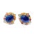 Baroque Bochic “Capri” Vintage Sapphire & Multi Tourmaline Earrings Set In 18K Gold & Silver For Sale - Image 3 of 9