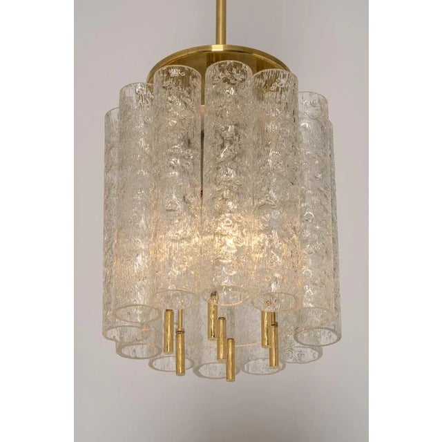 Petite Murano Glass Tubes Pendant Light by Doria, Germany, 1960s, Set of 2 For Sale - Image 6 of 9
