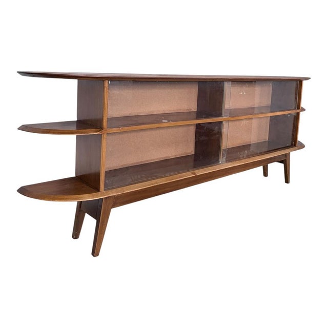 Wood Large Mid-Century Teak Display Cabinet, 1970s For Sale - Image 7 of 10