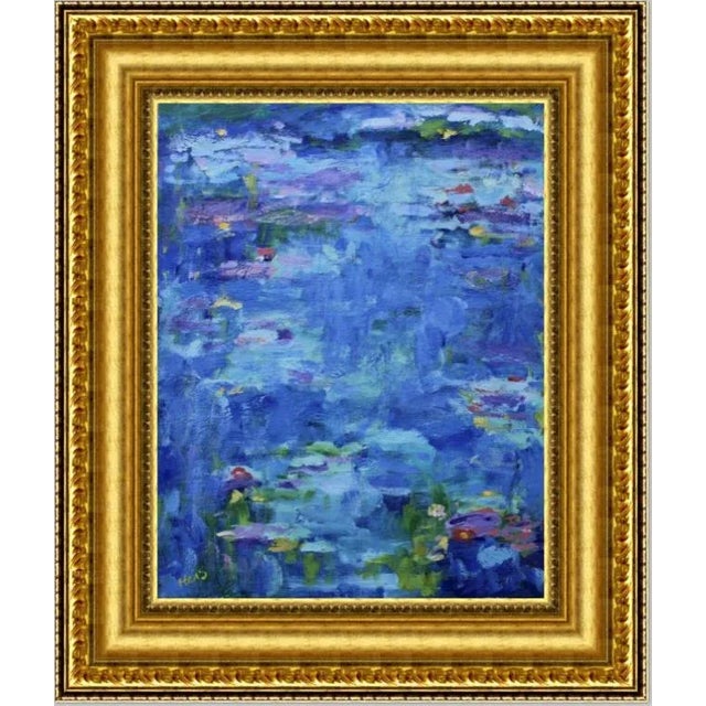 Blue Water Gardens — Modern Acrylic Painting For Sale - Image 8 of 8