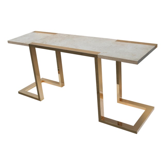 1970s Modernist Console Table by Alfredo Freda For Sale
