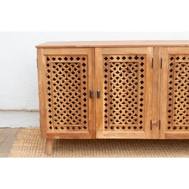 Monumental 105" Long Geometric Sideboard For Sale - Image 4 of 13