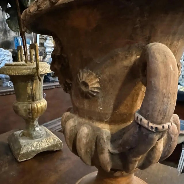 1900s Neoclassical Terracotta Italian Crater Vase For Sale - Image 9 of 12