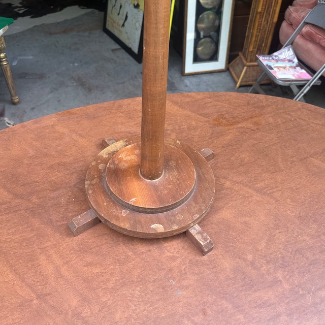 Wood 1970s Streamlined Designed Wooden MCM Standing Globe For Sale - Image 7 of 12