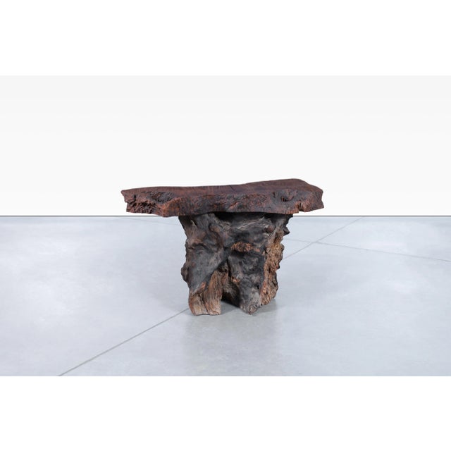 1960s Vintage Live Edge Redwood Burl Side Tables - Set of 2 For Sale - Image 11 of 12