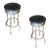 Mid-Century Chrome Soda Shop Dinner Bar Stool, Pair For Sale