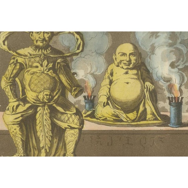 Early 19th Century Ferrario, Chinese Religious Figures and Temple Statues Costumes, 1815, Print For Sale - Image 5 of 14