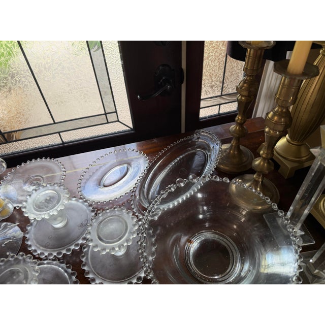 Transparent Vintage Bubble Glass Dinnerware Set & Entertaining - 99 pcs For Sale - Image 8 of 12
