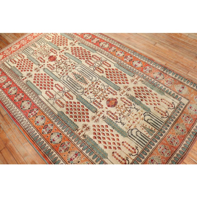 Early 20th Century Early 20th Century Cypress Tree Western Turkish Rug - 5' x 8'4" For Sale - Image 5 of 6