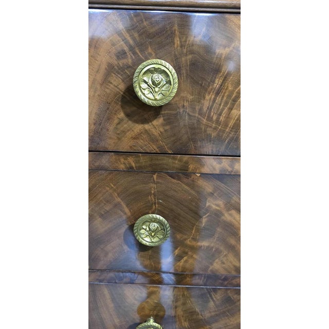 Wood Tall French Chest of Drawers in Mahogany, 1880 For Sale - Image 7 of 18