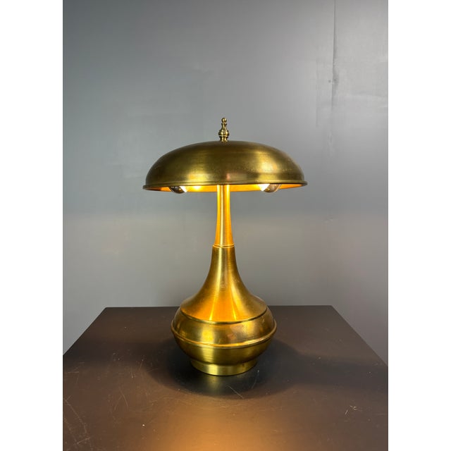 Mid-Century Modern Italian Brass Dome Mushroom Table Lamp, 1960s For Sale - Image 15 of 18