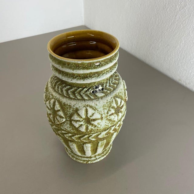 Fat Lava Pottery Vase by Bay Ceramics, Germany, 1970s For Sale - Image 4 of 17