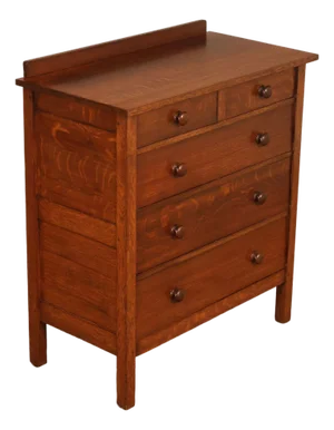 Antique Gustav Stickley Mission Oak Chest Of Drawers #909