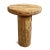 Rustic vintage old wood side table with round top and log pedestal base. Each slightly unique in natural wood tones,...