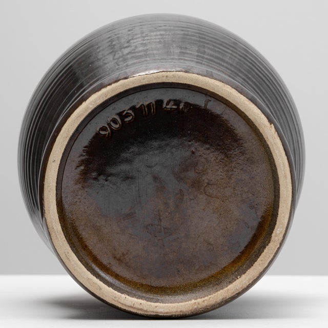 Black 20th Century German Ceramic Vase For Sale - Image 8 of 18