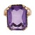 Contemporary Vintage 10.80 Carat Amethyst 10k Yellow Gold Ring, Size 7.25 For Sale - Image 3 of 6