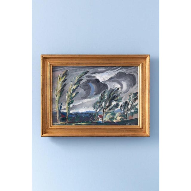 André Julien Prina, Stormy Landscape, Oil Painting on Canvas, Early 20th Century, Framed For Sale - Image 9 of 9