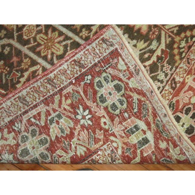 Persian Antique Persian Heriz Decorative Rug - 9' x 11'8" For Sale - Image 3 of 10
