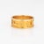 Mid 20th Century ​Vintage Egyptian Wide Gold Band Sz 5.5 Ring Hieroglyphic Figural Motifs Jewelry For Sale - Image 5 of 6