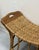 1950s Vintage Wicker Bamboo Curved Bench Rustic Bench For Sale In Seattle - Image 6 of 6