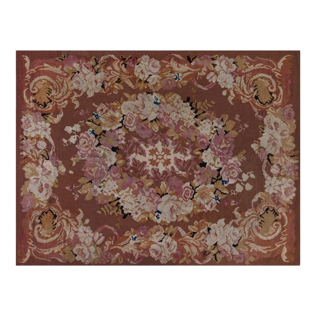 Antique French Aubusson Rug For Sale