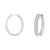 A pair of modern diamond hoop earrings that feature a row of round diamonds. Crafted in 10 karat white gold, they have a...