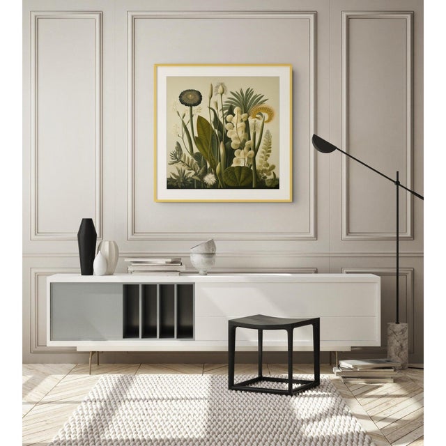 Contemporary Dark Green Antique Botanical Garden Study No. 14 - Natural History Fine Art Print For Sale - Image 3 of 5