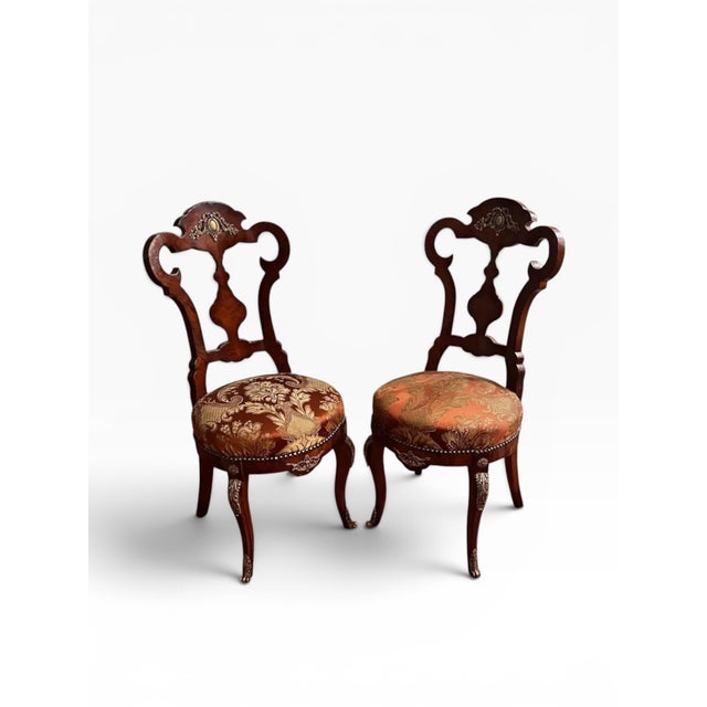 Wood 1950s Louis XV Style Dining Chairs- (Set of 6) For Sale - Image 7 of 14