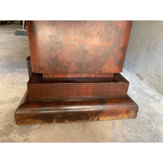 Brown Art Deco Rosewood Burl Table, Italy, 1930s For Sale - Image 8 of 13