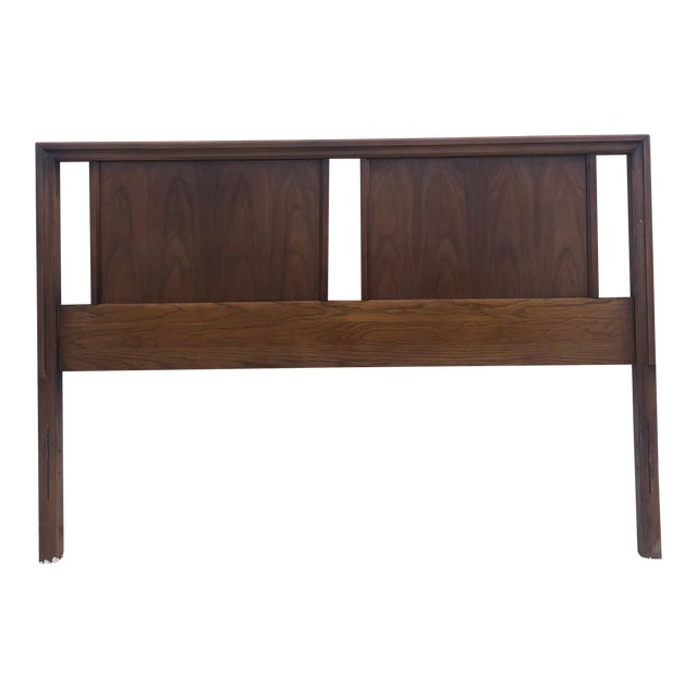 Mid Century Modern Walnut Full Size Headboard by Dixie Furniture Chairish