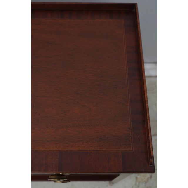 Pair of Baker Historic Charleston Mahogany 2 Drawer Servers For Sale - Image 10 of 18