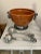 Late 20th Century Ceramic & Pewter Footed Serving Bowl Set With Silver Accents - 3 Pieces For Sale - Image 5 of 11