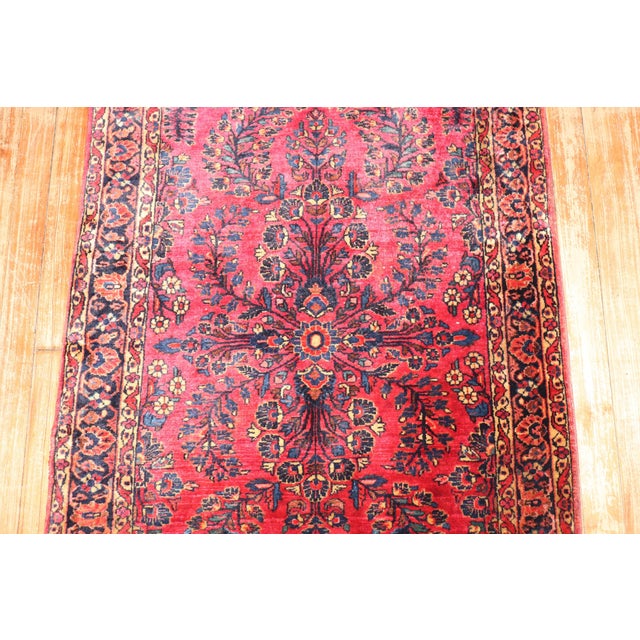 Red Antique Zabihi Collection Persian Sarouk Rug - 2'6" x 4'10" For Sale - Image 8 of 8