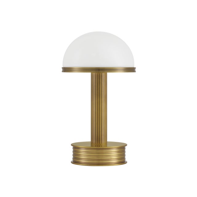 2020s Currey & Company Promenade Brass Cordless Table Lamp For Sale - Image 5 of 7