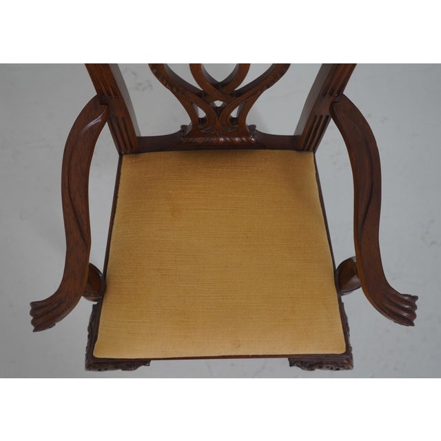1990s Chippendale Style Diminutive Doll Size Armchair For Sale - Image 5 of 12