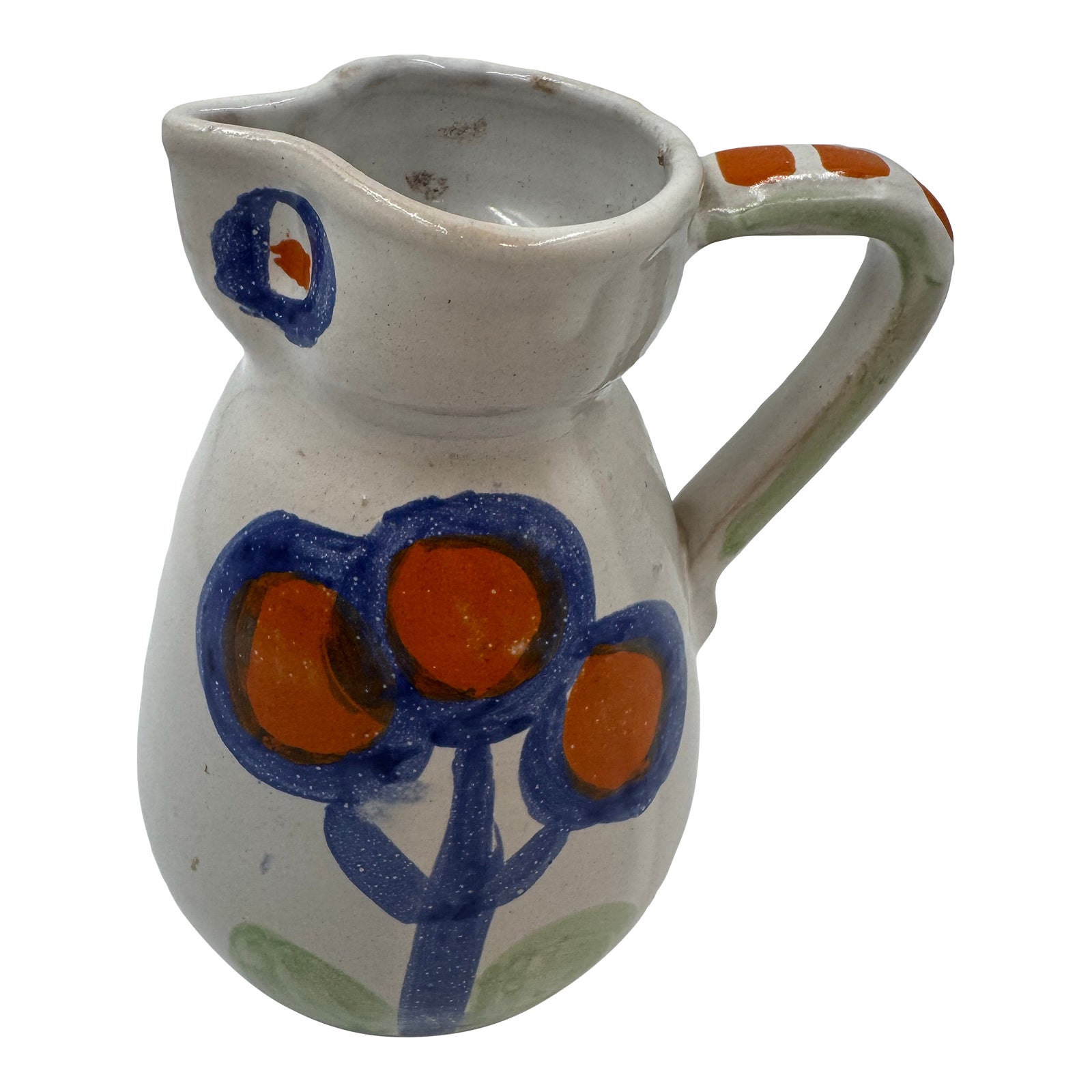 DeSimone Hand Painted Italian Pottery Pitcher | Chairish