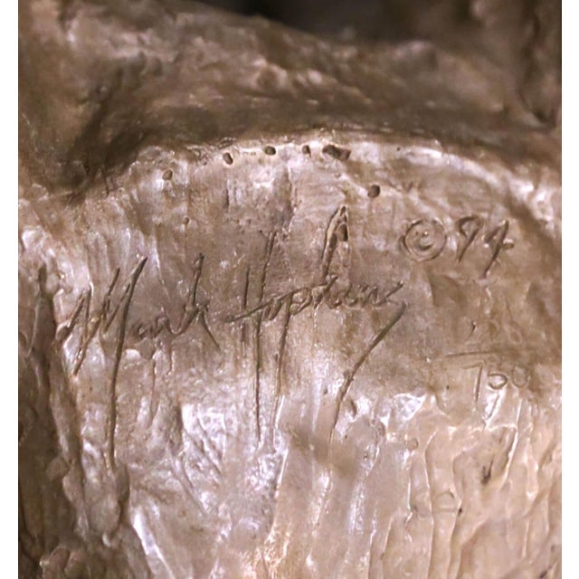 Bronze Lion Sculpture by Mark Hopkins, Signed and Numbered For Sale - Image 4 of 9