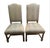Mid-Century Modern Early 20th Century Pair of Ethan Allen Upholstered Dining Chairs in Neutral Woven Fabric For Sale - Image 3 of 8