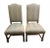 Mid-Century Modern Early 20th Century Pair of Ethan Allen Upholstered Dining Chairs in Neutral Woven Fabric (Nice) For Sale - Image 3 of 8