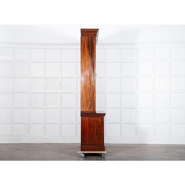 Antique English Triple Glazed Bookcase in Mahogany, 1870 For Sale - Image 6 of 18