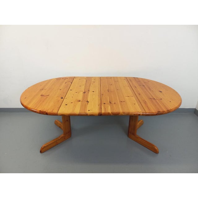 Round Extendable Pine Table, 1970s For Sale - Image 16 of 18