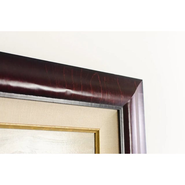 Vintage 1959 Original Signed & Framed Oil Landscape Painting of Uniformed Soldiers Natalya Aleksandrovna Gippus For Sale - Image 9 of 11