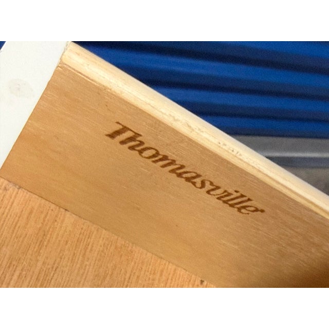 Thomasville Painted Louis XVI Chest With Bookcase Hutch For Sale - Image 9 of 10